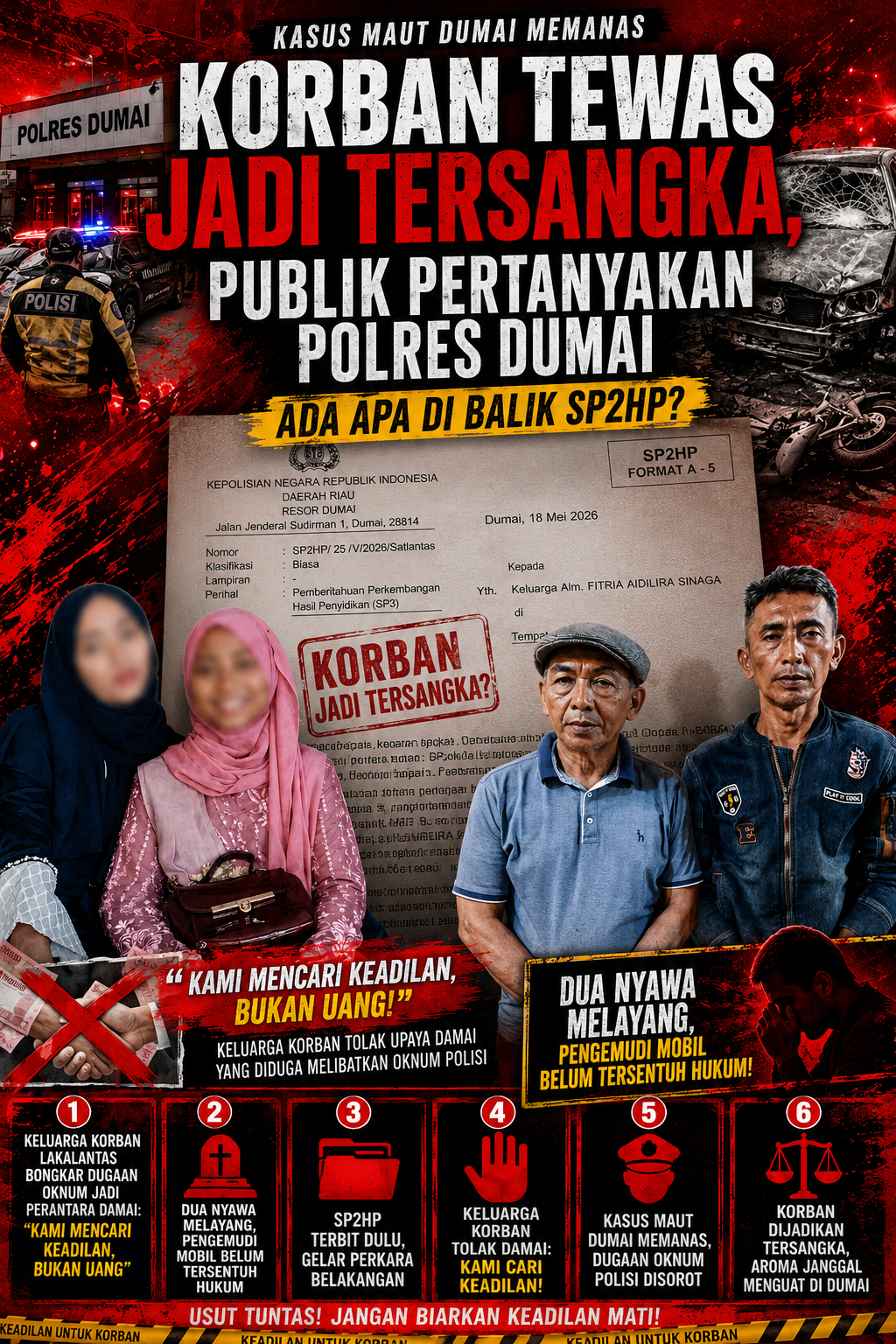 Korban Tewas Jadi Tersangka, Publik Pertanyakan Polres Dumai
